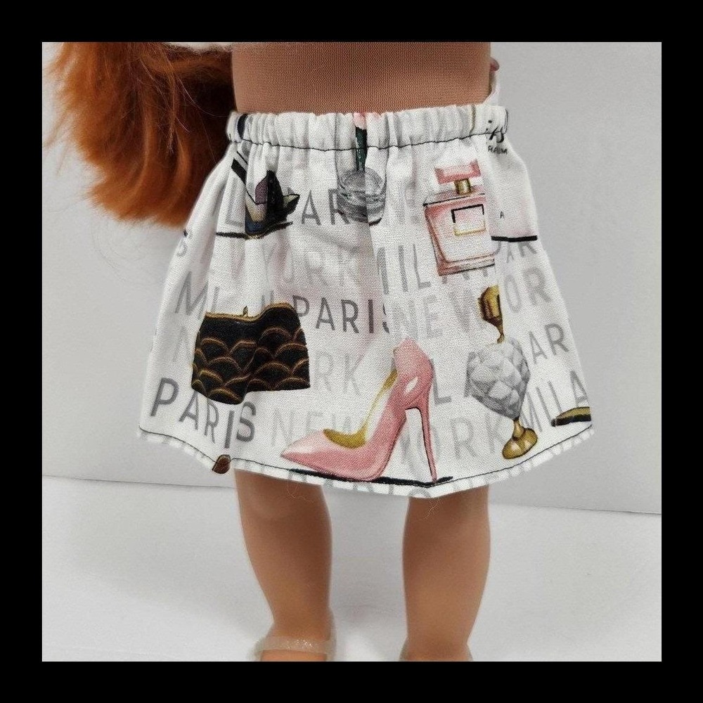 18"‎ Doll Bougie Skirt handmade - Fits American Girl, My Life, Our Generation